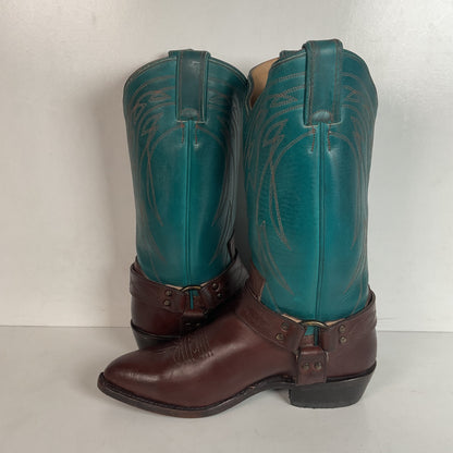 Frye Women’s Billy Teal Harness Western Boots 8.5 B