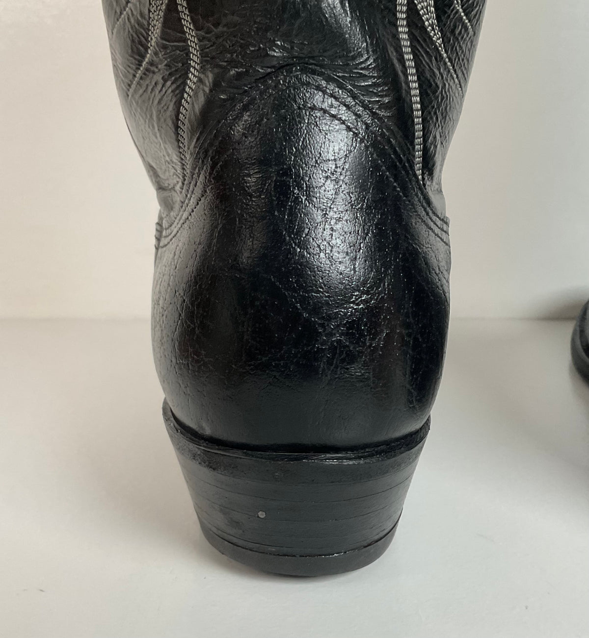 Vintage Nocona Caribou Buckaroo Cowboy Boots | Exotic | Black | Men’s 9.5 D