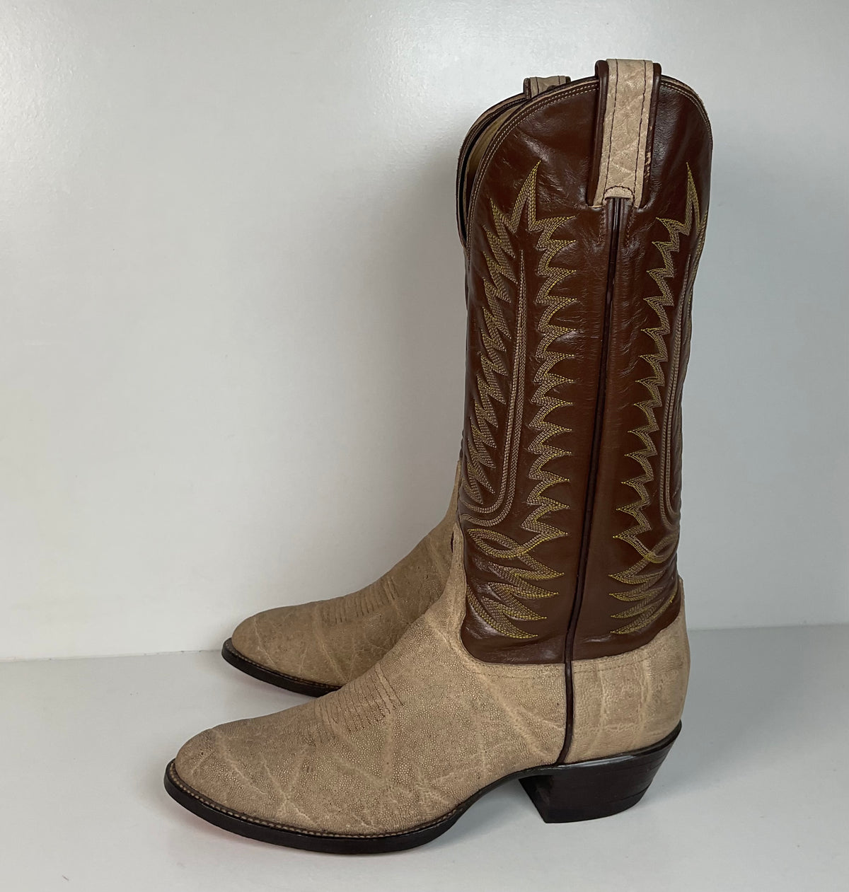 Vintage Tony Lama Elephant Cowboy Boots | Exotic | Gold Label | Men’s 9 D