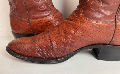 Vintage Justin Turkey Quill Cowboy Boots 9.5 D Gallapava