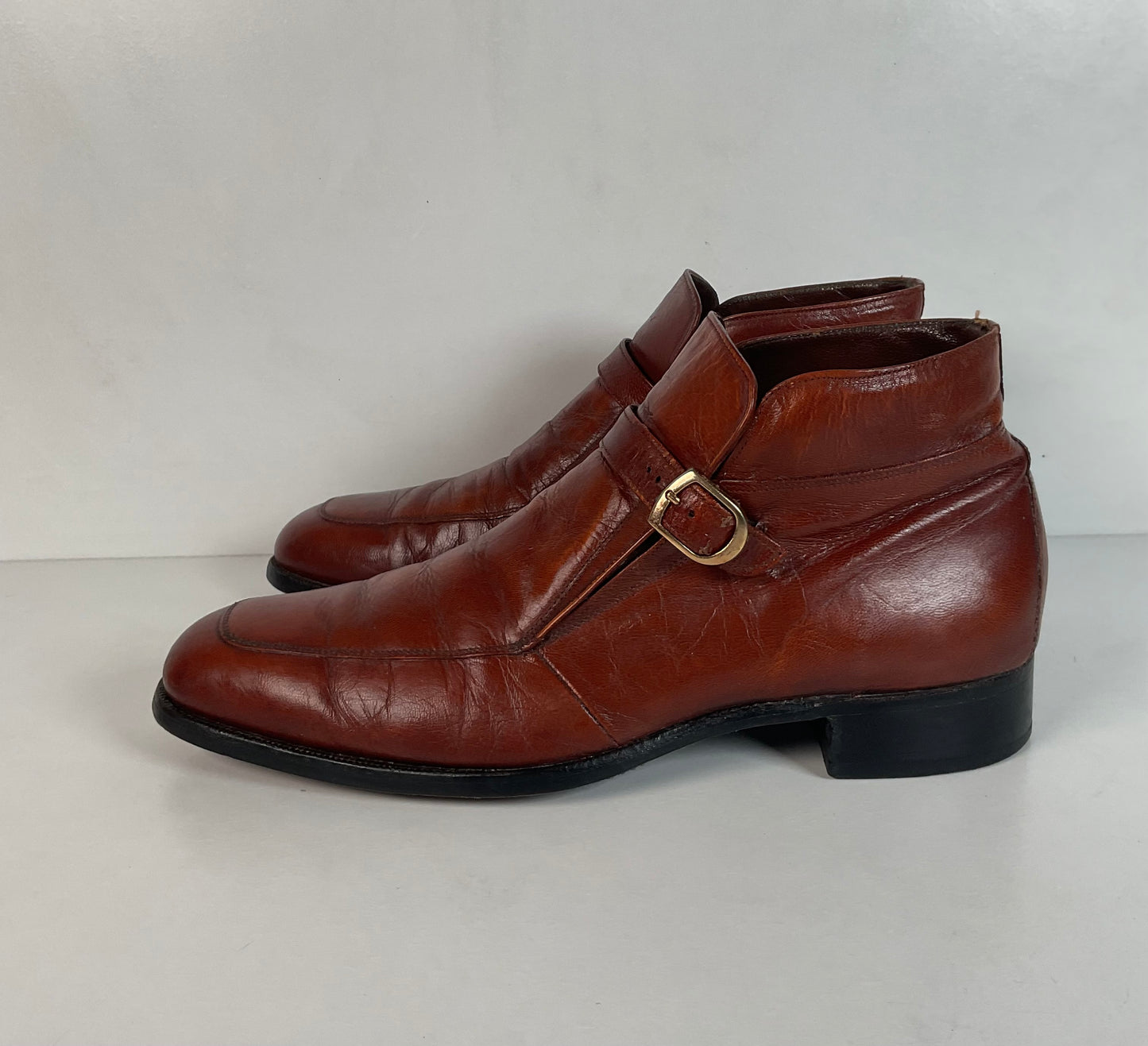 Vintage Florsheim Imperial Guardsman Chukka Boots 9.5 C 70s Monk Strap