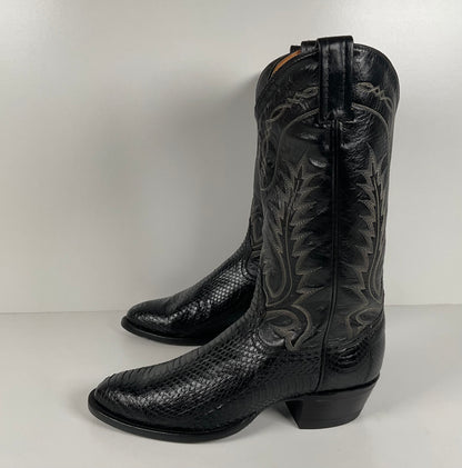 Vintage Tony Lama Cowboy Boots | Python Snakeskin | Men’s 8.5 D