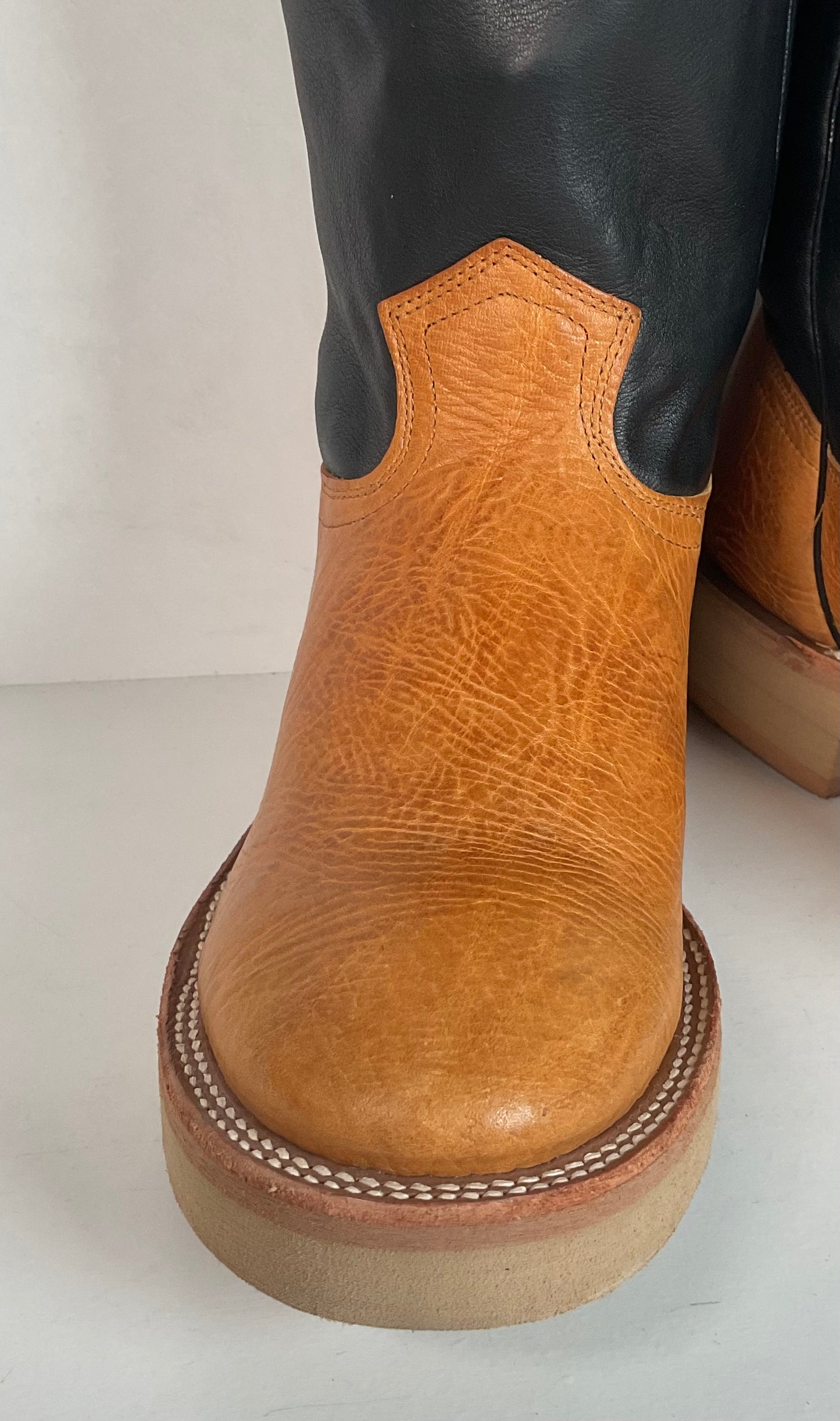 Vintage J. Chisholm Crepe Roper Boots Men’s 8.5 D USA Made