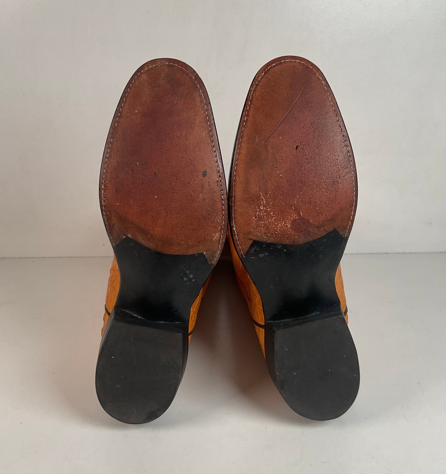 Rios Of Mercedes Hornback Caiman Cowboy Boots 10 C  Butterscotch Exotic