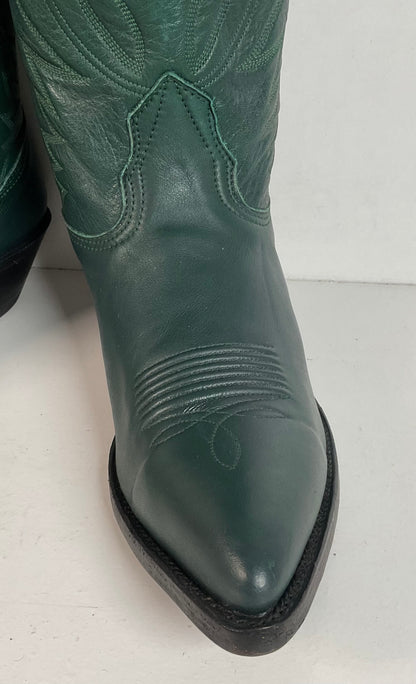 Vintage Nocona Cowgirl Boots | USA Made | Green | 7.5 B