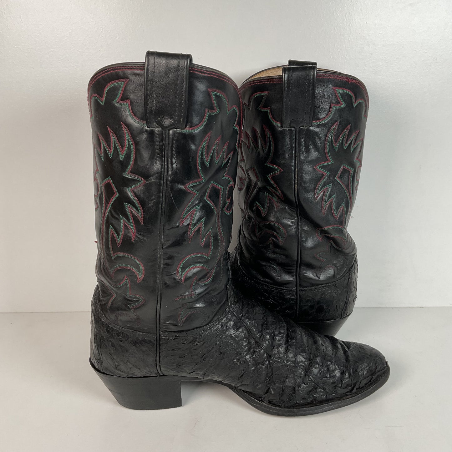 Vintage Olathe Sea Bass Cowboy Boots | Exotic | Distressed | Men’s 13 EE