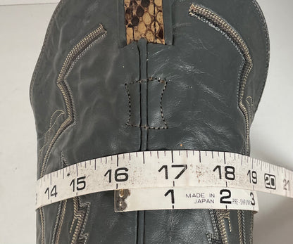 Vintage Larry Mahan Python Snakeskin Cowboy Boots | Reticulated | Men’s 12 D