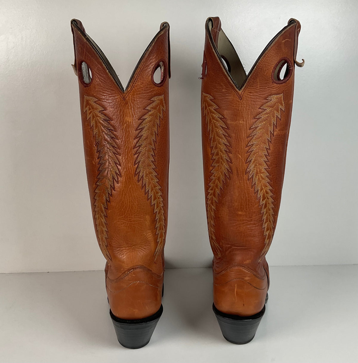 Olathe Brown Mule Buckaroo Boots | Tall Top | USA Made | Men’s 8.5 D
