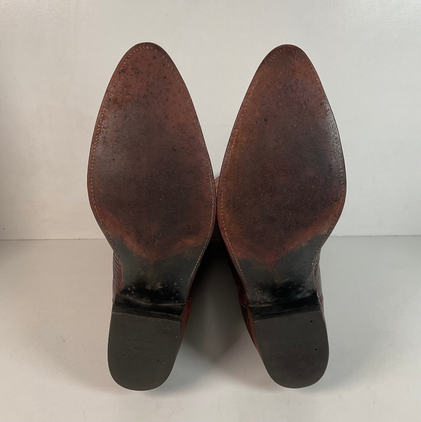 Vintage W.B. Masterson Wrangler Cowboy Boots 12 B (Narrow) Dress Lizard Cut