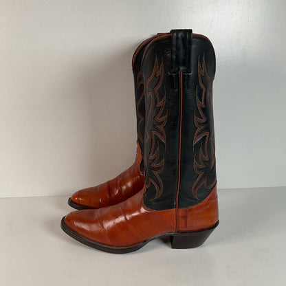 Vintage Nocona Eel Cowgirl Boots | USA Made | Exotic | Men’s 7.5 C | Women’s 8.5