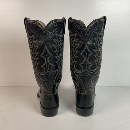 M.L. Leddy & Sons Cowgirl Boots | Black Calf | Custom | Women’s 6.5 AA