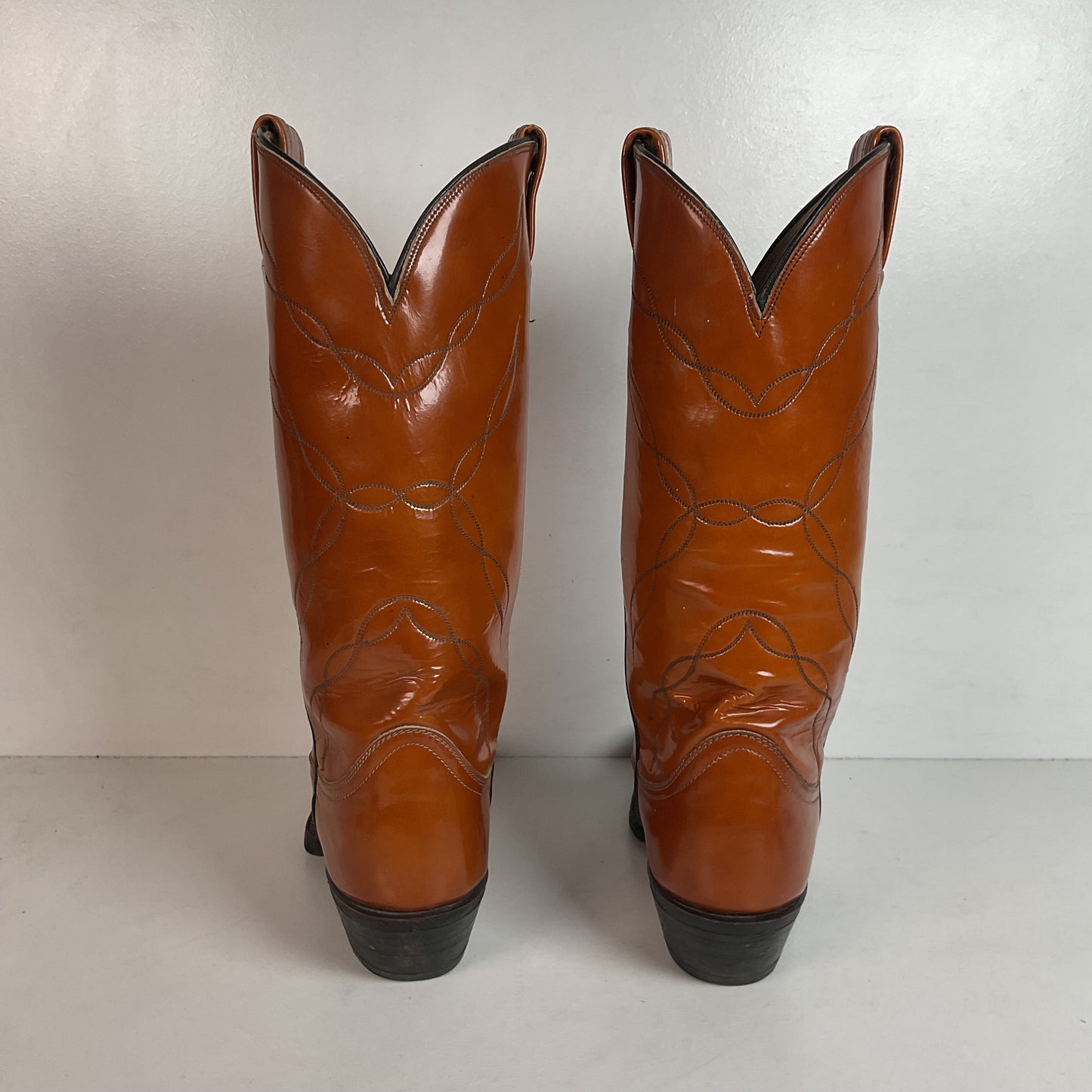 Vintage Tony Lama Patent Leather Cowgirl Boots Men’s 6 | Women’s 7 Gold Label