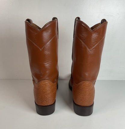 Vintage J. Chisholm Bullhide Roper Boots 9 D USA Made Original Box