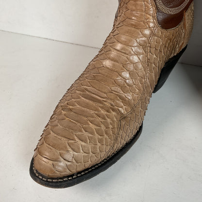 Tony Lama Snakeskin Cowboy Boots | Gold Label | Men’s 7.5 C | Women’s 8.5