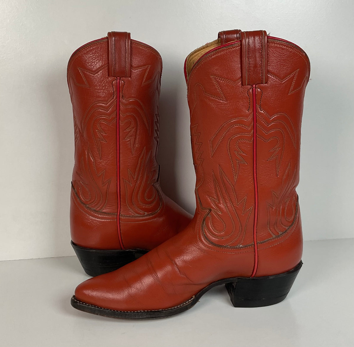 Vintage Tony Lama Cowboy Boots | Gold Label | Tooled Inlay | 6.5 C | Women’s 7.5