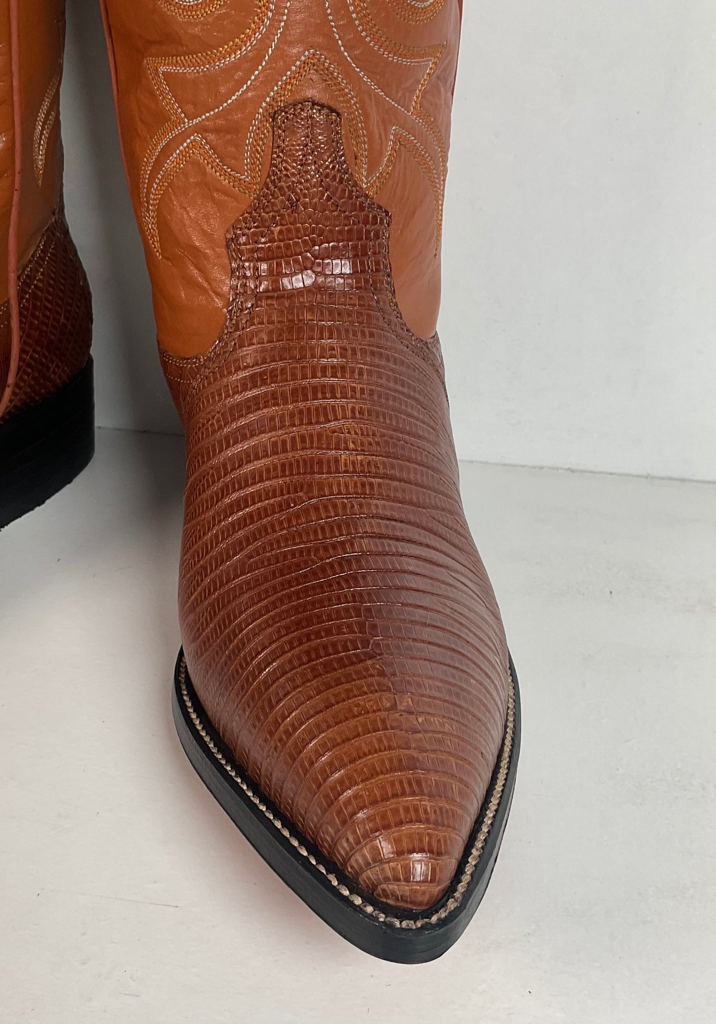 Silvertown Custom Cowboy Boots | Lizard Teju | Men’s 6.5 | Women’s 7.5