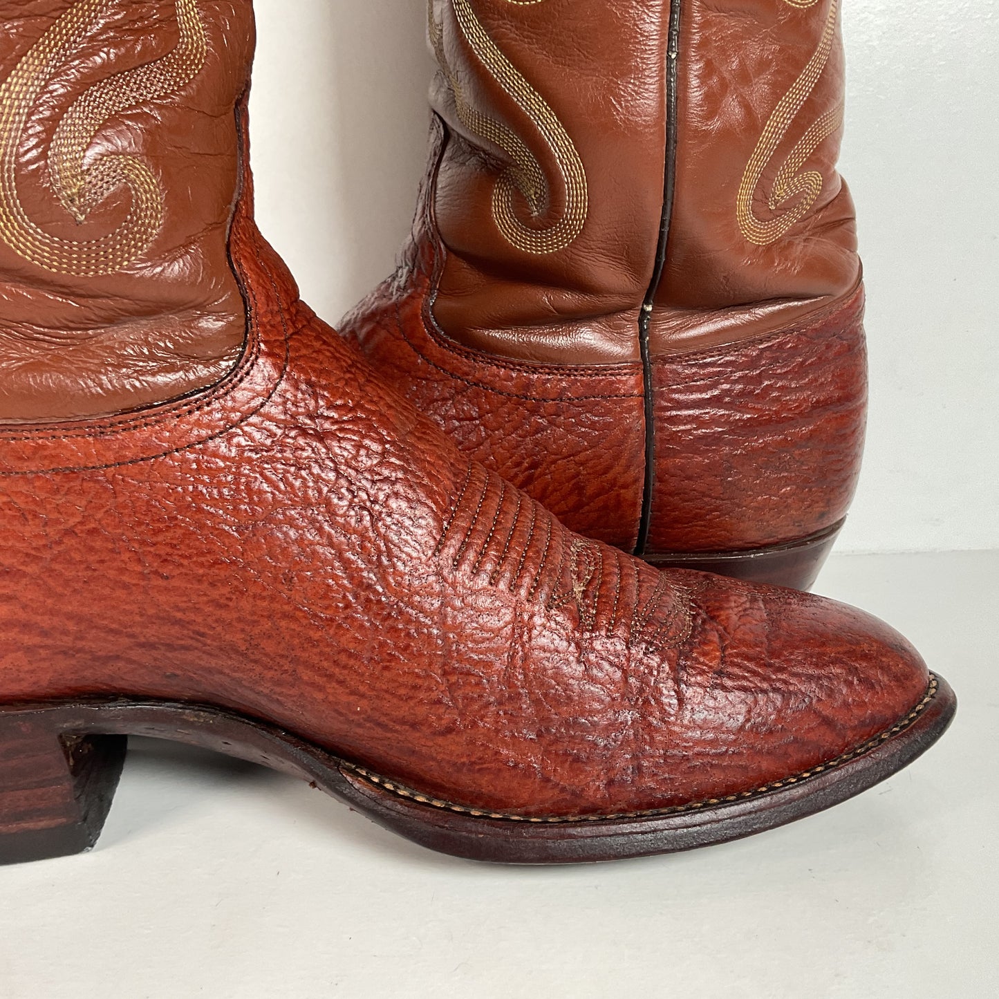 Vintage J. Chisholm Shark Skin Cowboy Boots | USA Made | Exotic | Men’s 10 D