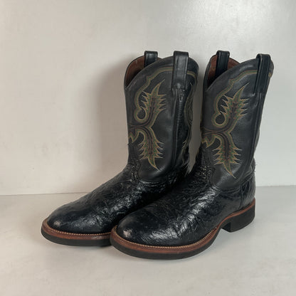 Tony Lama Ostrich Roper Boots | Crepe Sole | USA Made | Men’s 10 D