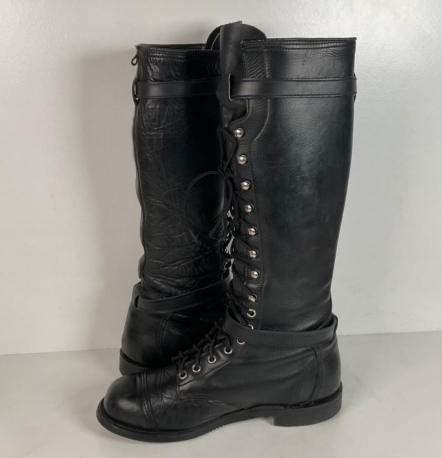 Vintage Harley Davidson Tall Lace Up Boots | USA Made | Men’s 8 | Women’s 9
