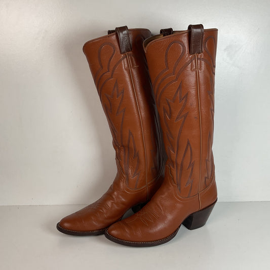 Jack Rowin Custom Cowboy Boots Men’s 9.5 Tall Stove Top Buckaroo