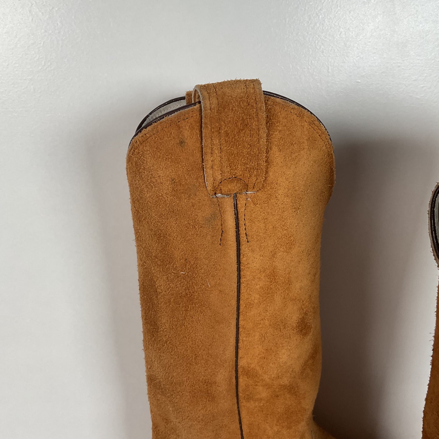 Olathe Full Rough Out Suede Cowboy Boots | USA Made | Men’s 9 B | Women’s 10