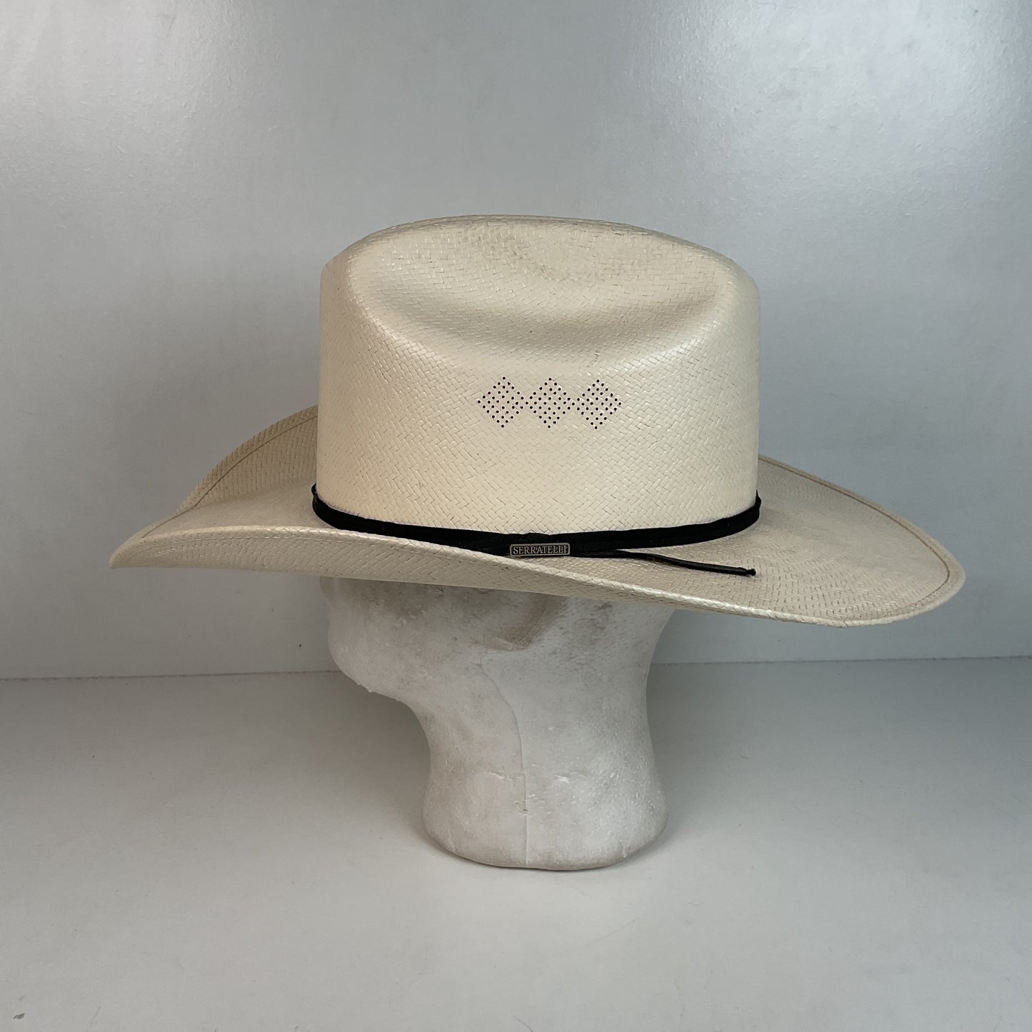 Serratelli Shantug Panama Straw Hat 7 1/4 XXXXXX Western Cowboy