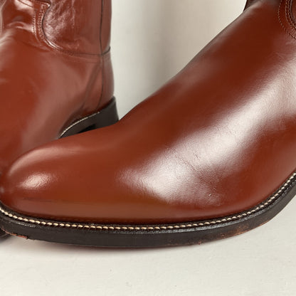 Justin Classic Roper Boots | USA Made | Brown Calfskin | Men’s 13 D