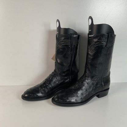 Justin Full Ostrich Quill Roper Boots | Exotic | USA Made | Men’s 8.5 D