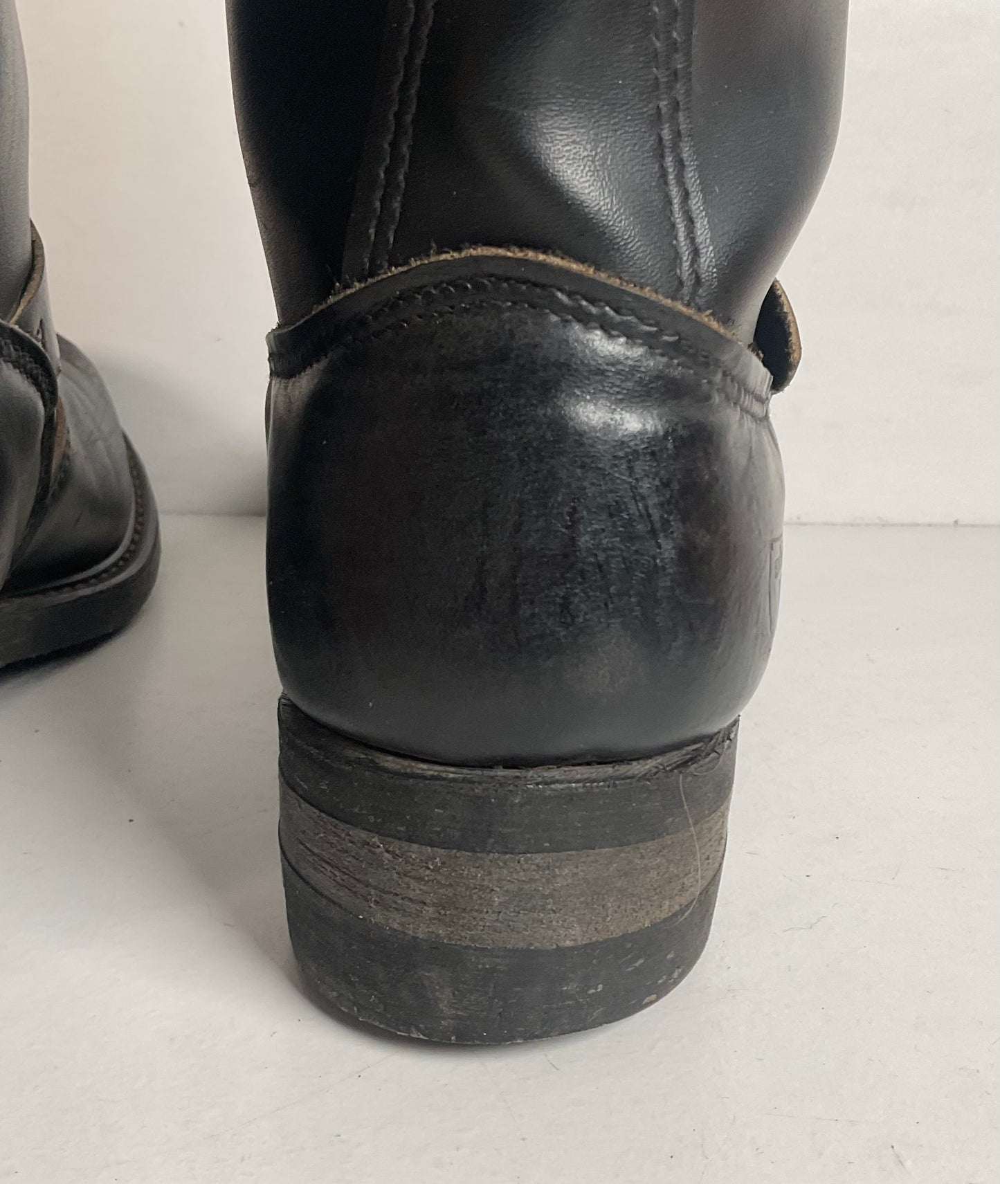 Vintage Heavy Duty Engineer Boots 7.5 USA Made Steel Toe Motorcycle