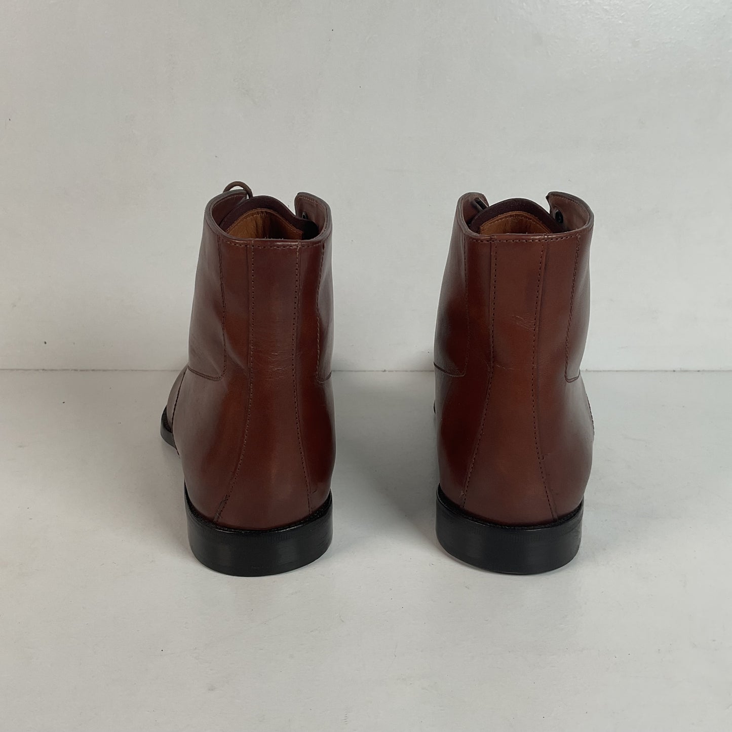 Women’s Ralph Lauren Victorian Style Boots 6.5 B Brown Leather Purple Label