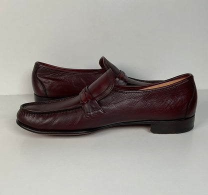 Vintage Wright Loafers | Hand Sewn Moccasins | Burgundy | Men’s 12 C