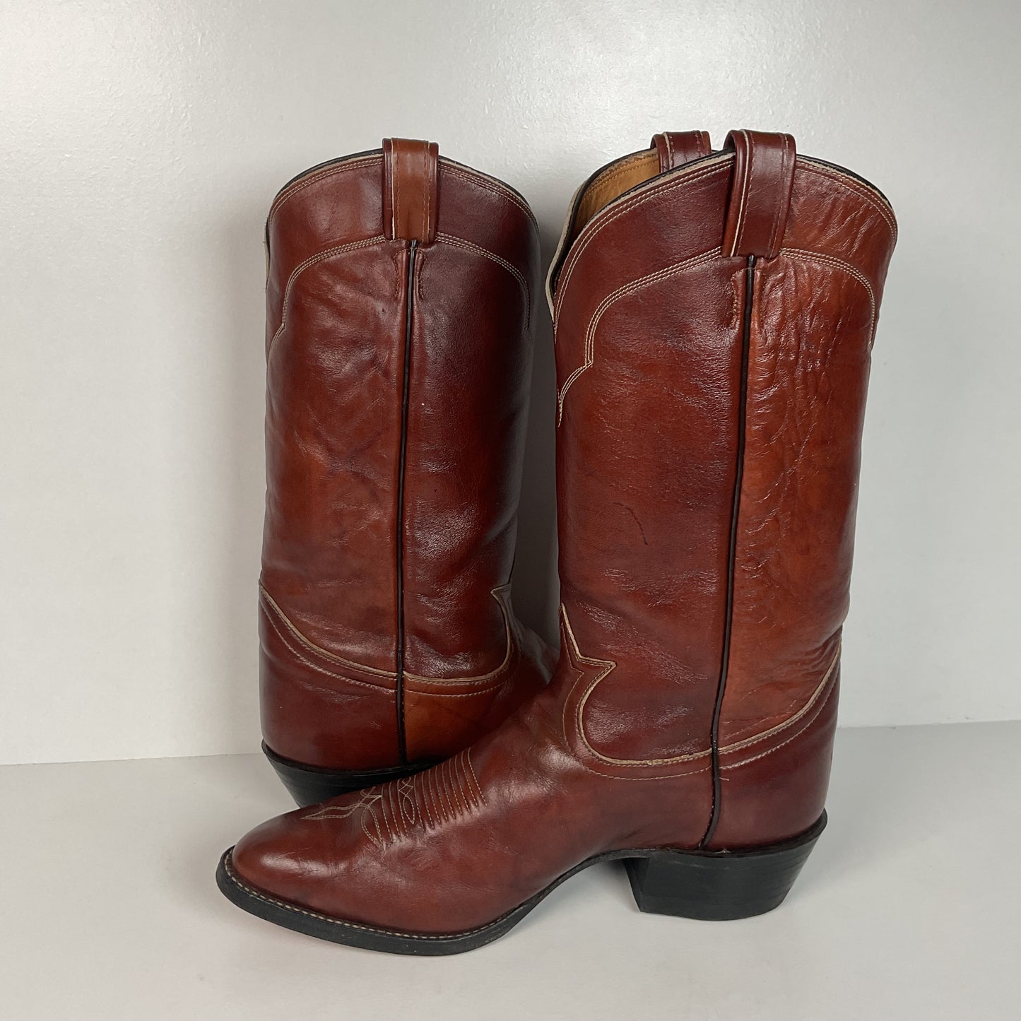 Vintage Tony Lama Cowboy Boots | Chocolate Cow | Men’s 11 D