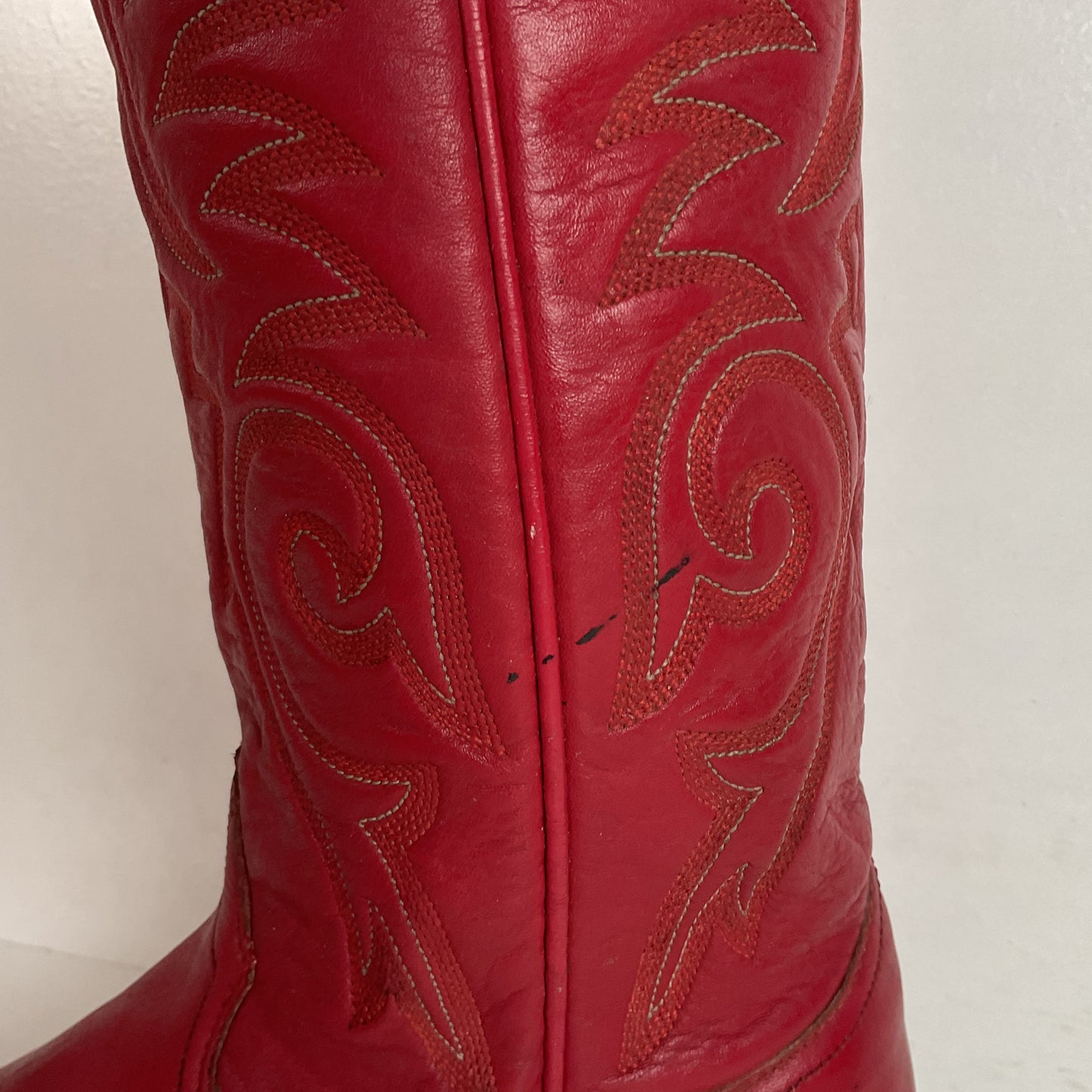 Vintage Sanders Cowgirl Boots | Ruby Red | Women’s 6.5 B