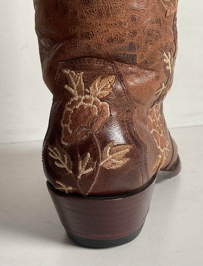 Old Gringo Brown Wildflower Cowgirl Boots 6.5 B