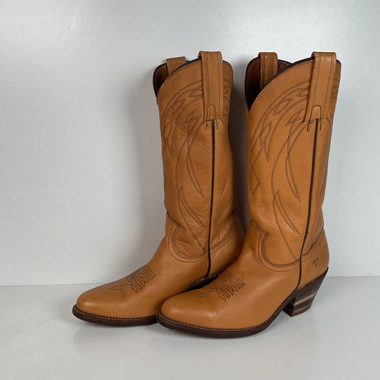 Vintage Frye Billy Cowboy Boots | USA Made | Butterscotch | Men’s 9.5 D
