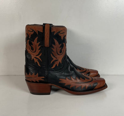 Lucchese Classics Handmade Tooled Cowgirl Boots 6.5 B Pee Wee Style