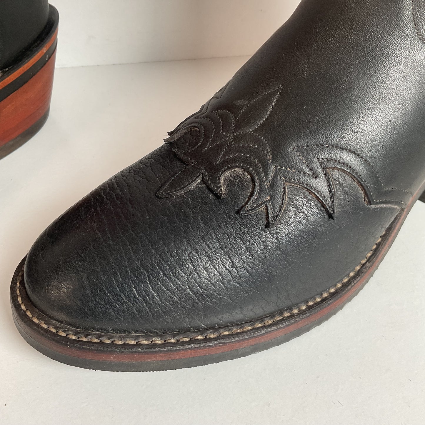 Tony Lama Bullhide Buckaroo Boots | USA Made | Collar Overlay | Men’s 9.5 EE