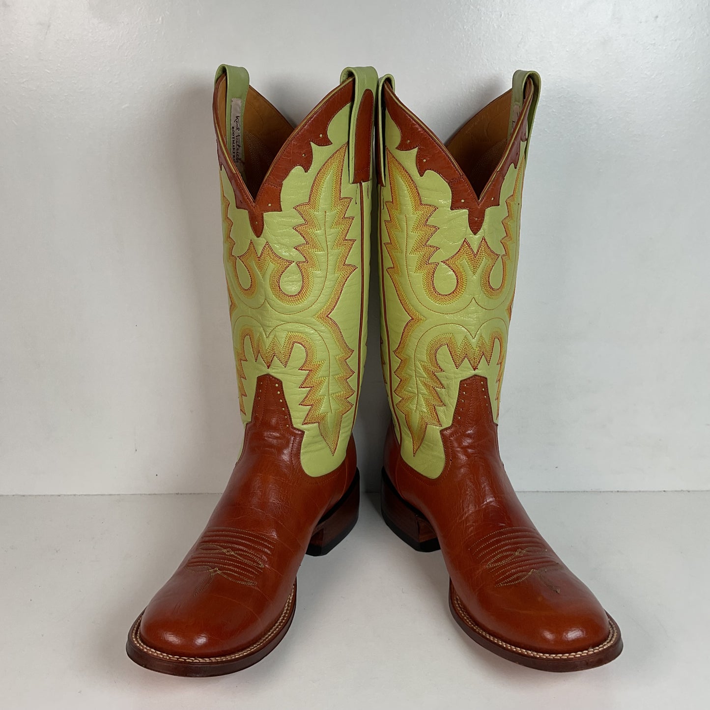 Rod Patrick Goat Skin Cowgirl Boots Men’s 8.5 B | Women’s 10 Collar Overlay