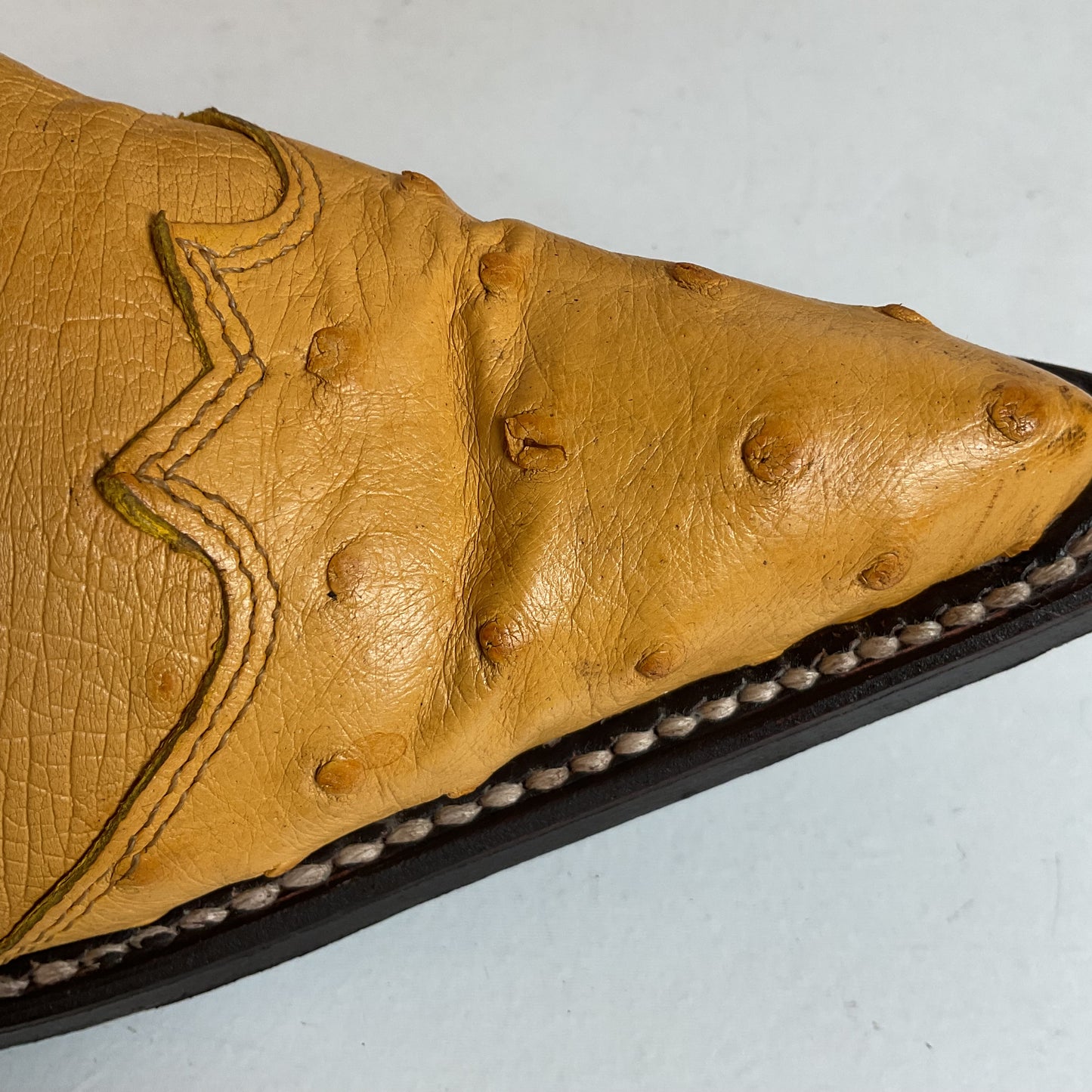 Cuadra Butterscotch Ostrich Quill Cowboy Boots US 10 Exotic