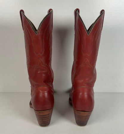 Vintage Double H Cowgirl Boots | Rainbow Stitched | USA Made | Women’s 7 M