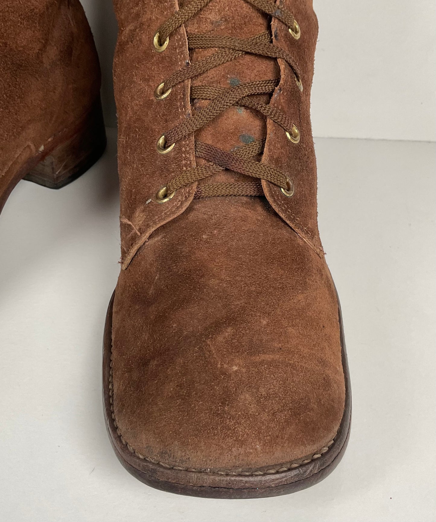 Vintage Tall Suede Lace Up Boots | USA Made | 1960s | Men’s 12 D