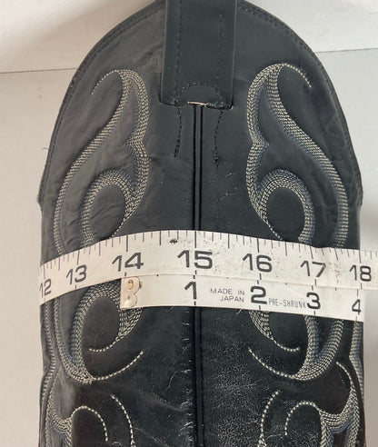 Vintage Nocona Bullhide Cowboy Boots | USA Made | Black | Men’s 8.5 D