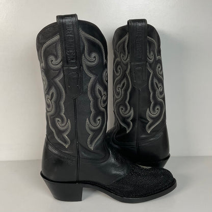 Harley Davidson Stingray Cowgirl Boots | Exotic | Tooled Inlay | Women’s 8 M