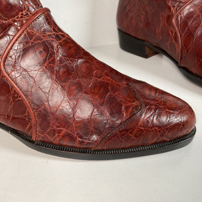 Vintage Lorenzo Banfi Dress Boots | Full Crocodile | Men’s 9 M