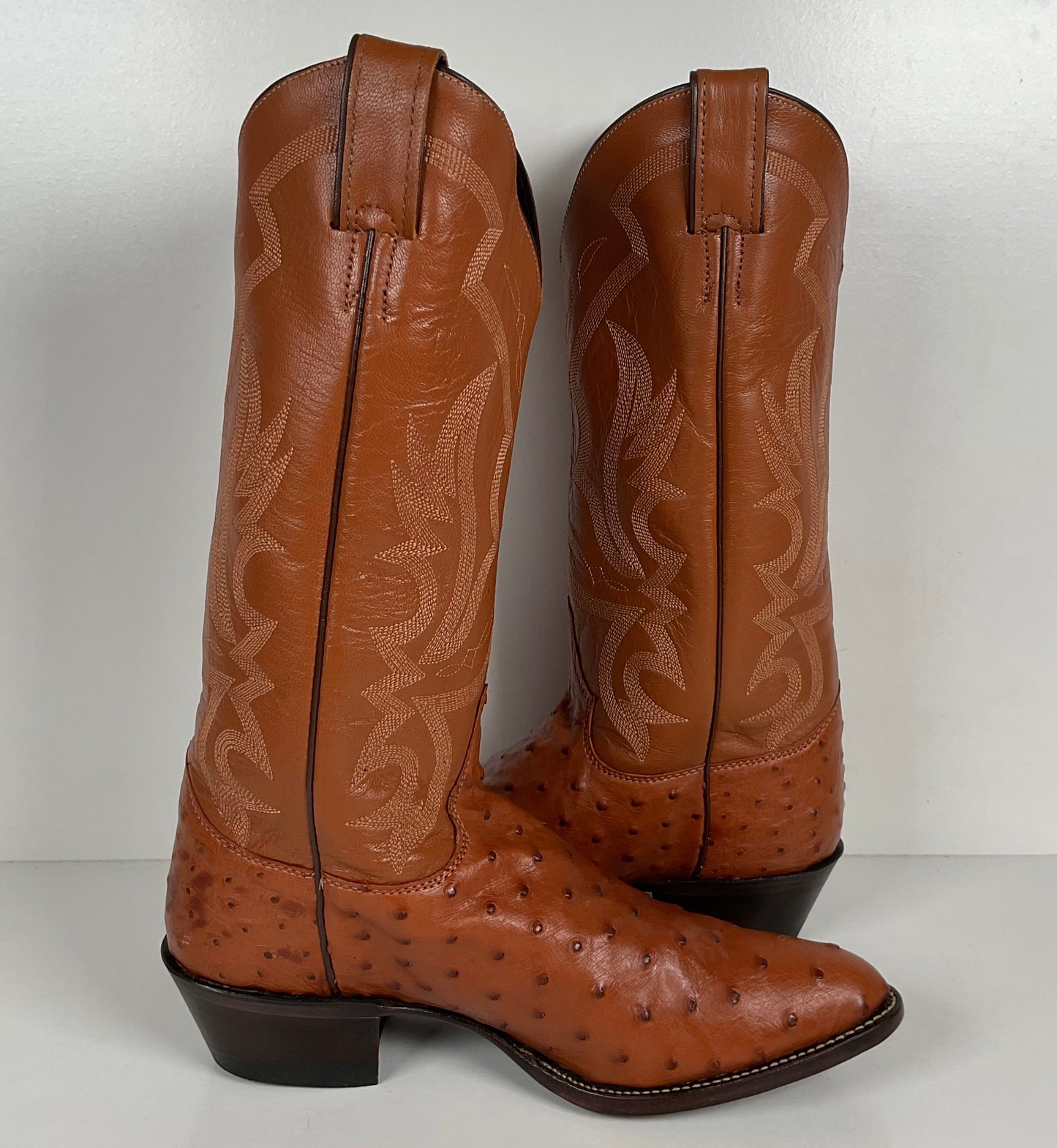 Justin Ostrich Quill Cowgirl Boots | Exotic | USA Made | Women’s 8.5 B