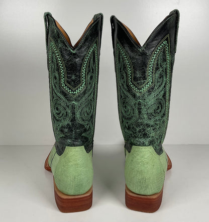 Los Altos Teju Lizard Cowboy Boots | Lime Green | Men’s 10.5 EE
