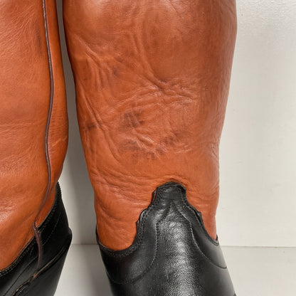Olathe Tall Top Buckaroo Boots | USA Made | Overlay | Men’s 6 C | Women’s 7