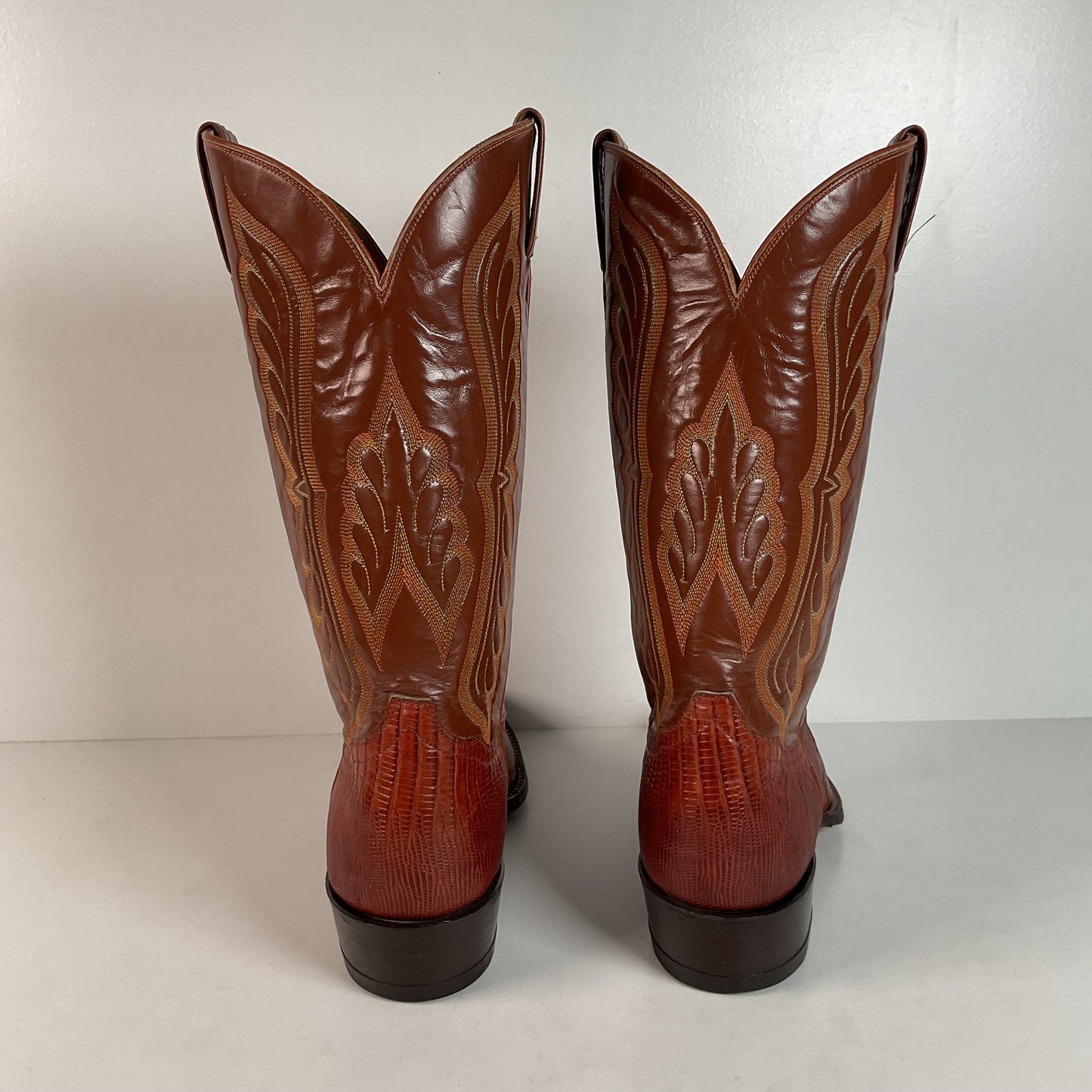 Vintage Tony Lama Teju Lizard Cowboy Boots | Gold Label | Men’s 11 D