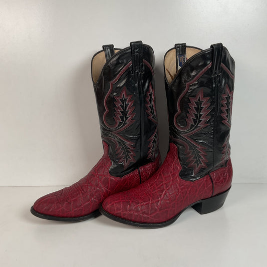 Vintage Panhandle Slim Red Elephant Cowboy Boots 11 D Exotic