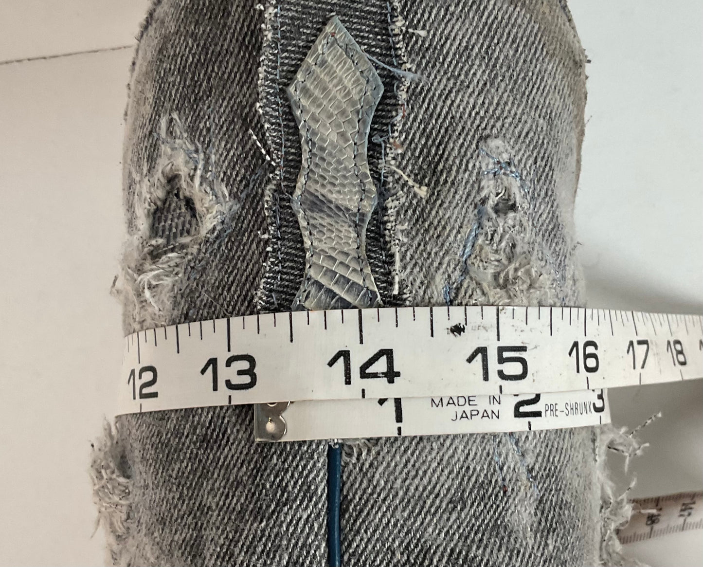 Dan Post Buckshot Lizard Cowgirl Boots 7.5 M Halloween Denim